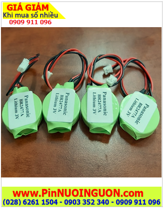 Panasonic BR2477A; Pin CMOS lithium 3.0v Panasonic BR2477A (loại Zắc CẮM), Xuất xứ Indonesia 